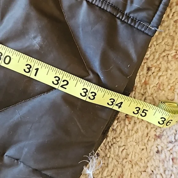 Kenneth Cole Reaction Daek Green Brown Down Feather Faux Fur Long Jacket Parka - Picture 11 of 11